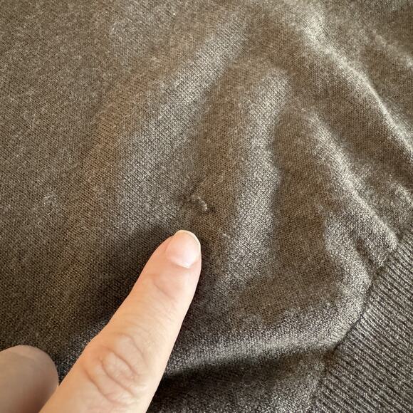 Neiman Marcus Silk & Cashmere Mock Neck Sweater Womens XL Brown Quiet Luxury - Picture 6 of 9